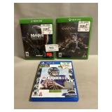 (2) XBox One Games, (1) PS4 Game