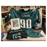 (2) Philadelphia Eagles Jerseys, Signed Bill