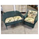 Wicker Love Seat, Chair, & Rocker