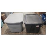 (2) Plastic Storage Containers w/ Lids