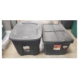 (2) Plastic Storage Containers w/ Lids