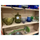 Shelf Lot Of Vintage Glassware, Including Shirley