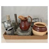 Lot With Assorted Pewter, Silverplate, Pottery