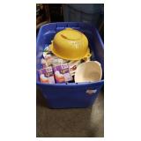 Box Lot Of Assorted Items Including A Plastic