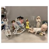 Bisque Piano Baby, 1991 Girl & Boy On Rocking