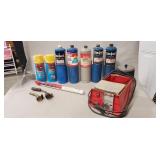 Tray Lot Of Assorted Items Including Propane