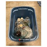 Tote With Assorted Glassware