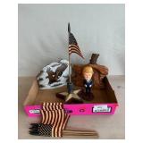 Mini Flagpole W/Flags, Decor Pieces, Trump