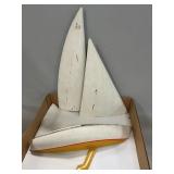 Wooden Sailboat Wall Hanger
