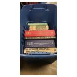 Box Lot Of (11) Assorted Books & A Plastic