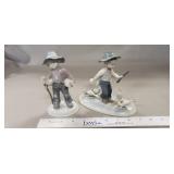 (2) Vintage Metzler & Ortloff Porcelain Figurines