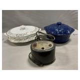 (2) Casserole Dishes, American Flyer Transformer