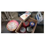 Box Lot Of Assorted Vintage Tins
