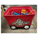 Childï¿½s Wheeled Toy Box With Fisher-Price &