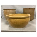 Stoneware Crocks, (1) Cowden, Planter (Cracks,