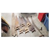 (7) Assorted Vintage Hand Saws & More