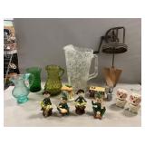 Mid-Century Ceramic Pixies, Spaghetti Pitcher,