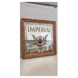 (1) Framed Mirrored 'Imperial Whiskey'