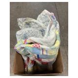 Box Lot With Linen Napkins, Embroidered