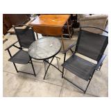 Glass Table and 2 Chairs