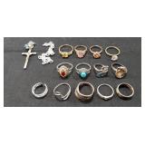 (13) Assorted Ladies Rings & More