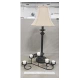 (1) Accent Table Lamp (27' Tall) & (1) Candle