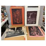 Lot Of Local Artistï¿½s Ink Prints, Sketches