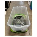 Large Lidded Tote With Plastic Hose