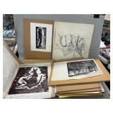 Lot Of Local Residentï¿½s Ink Prints, Asst. Art