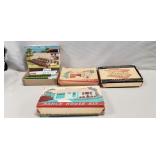 (4) Vintage Plasticville Buildings