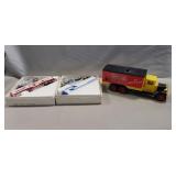 (2) Winross Trucks & (1) Coca-Cola Clock (Battery