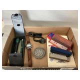 Lot With Watch, Parts, Flashlight/Pen Set,