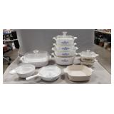(2) Trays Of Assorted Corning Ware Cookware