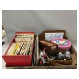 Lot With Viewmaster Reels, Tree Topper, Door Knob