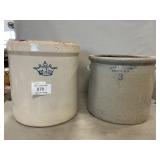 Hart Bros. #3 Stoneware Crock (Missing Handle),