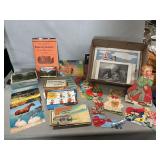Lot With Vintage Valentines, Prints, Postcards