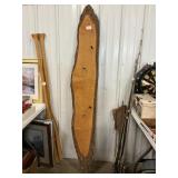 Rustic Live Edge Wooden Coat Rack, 72ï¿½ Long