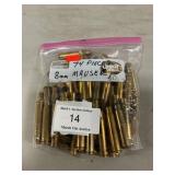 (74) 8mm Mauser Empty Brass Shells