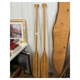 Pair Of Vintage Wooden Paddles