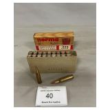 (20) Rounds Of Vintage .222 Ammo