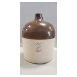(1) Vintage #2 Stoneware Jug (12' Tall)