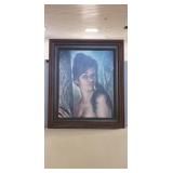 (1) Framed Art Wall Hanger (25'ï¿½29')