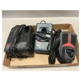 (3) Bosch Battery Chargers