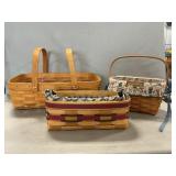 (2) Longaberger Baskets, (1) RoyceCraft Basket