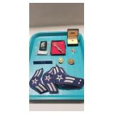 Tray Of Assorted Items Including Military