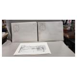 (19) Packs Of (4) Prints/Sketches Of