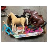 Lot With Marx Jane West Figure W/Horse,