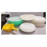 Tray Lot Of Assorted Tupperware & More