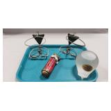 Tray Of Assorted Vintage Fire Extinguisher Items