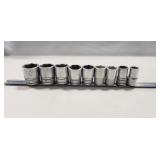(9) Snap-On Sockets (1/2' Drive/Standard)